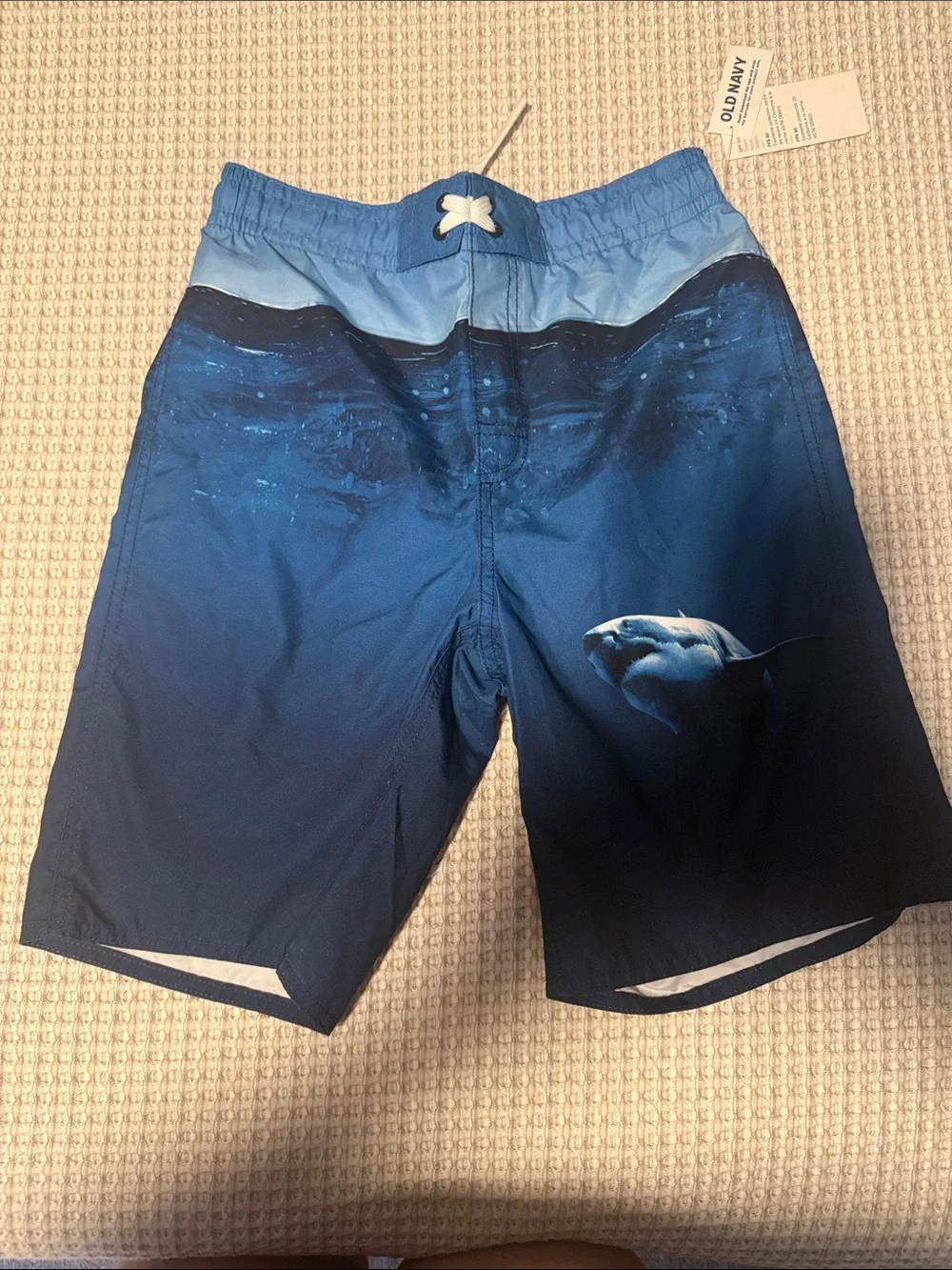 Old Navy Blue Gradient Shark Swim Shorts